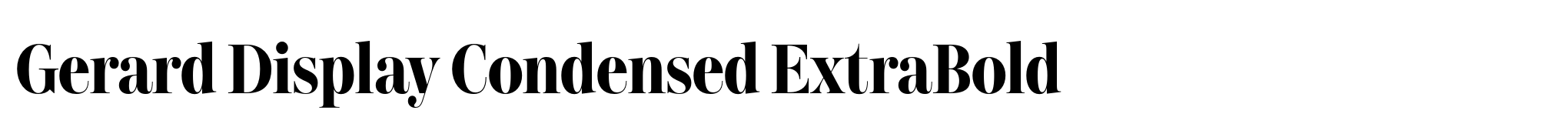 Gerard Display Condensed ExtraBold image